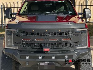 Ford Super Duty Flexible Solar Panel Kit - Complete Kit w/ Waterproof Controller + Hood Decal - 2017-2022 - 65W